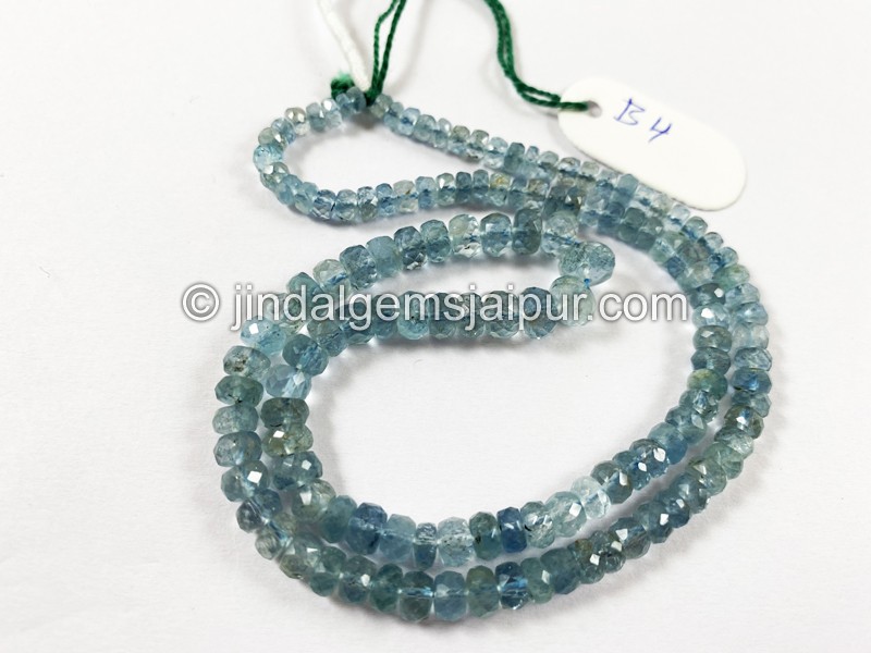 Aquamarine Faceted Roundelle Beads